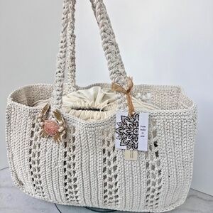 Crochet Lobster Beach Bag Satchel Purse